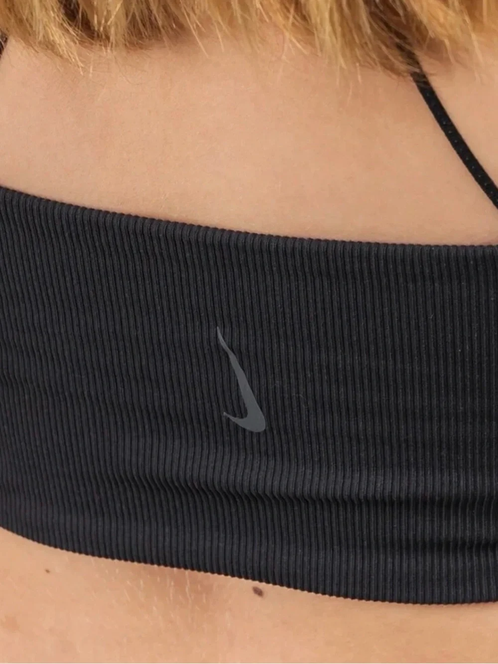 Nike Luxe Yoga Black Womens Strappy Tank Top Black/Dark Smoke Size M